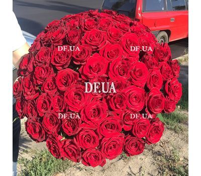 Bouquet of 65 red roses - view 1