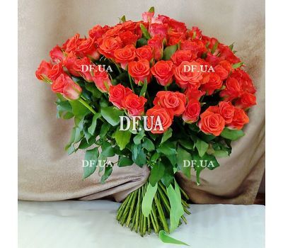Bouquet of 101 roses of orange color - - view 3