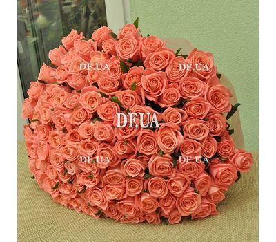Bouquet of 101 roses of orange color - - view 4