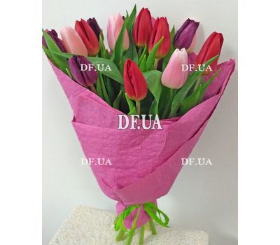 Bouquet of 15 tulips - view 1