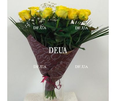 Bouquet of 19 yellow roses - view 2