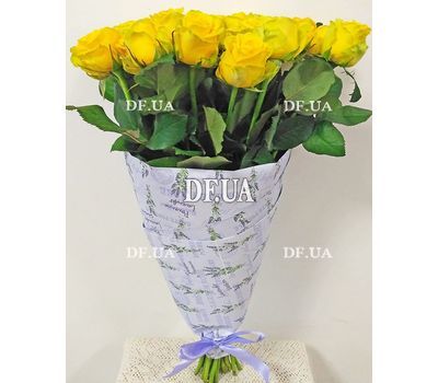Bouquet of 19 yellow roses - view 3