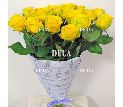 Bouquet of 21 yellow roses - view 1