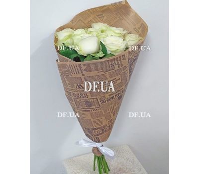 Nine white roses - view 2