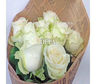 Nine white roses - view 3
