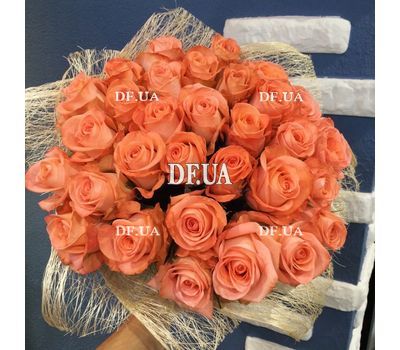 Orange bouquet of roses - view 2