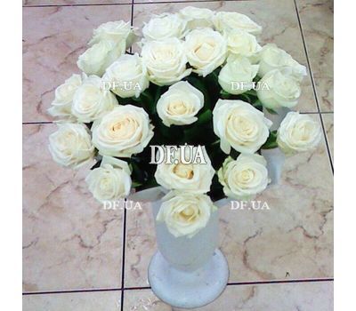 Happy birthday white roses 25 roses- wiev 2