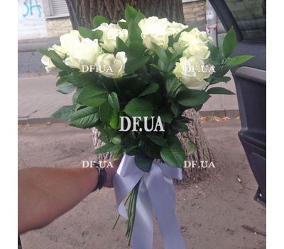 Happy birthday white roses 25 roses- wiev 3