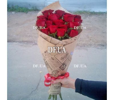 A bouquet of long roses - view 1