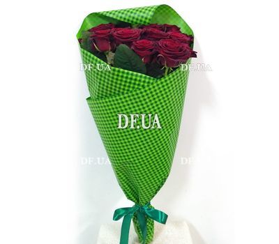 Bouquet of 15 red roses in craft - view 4