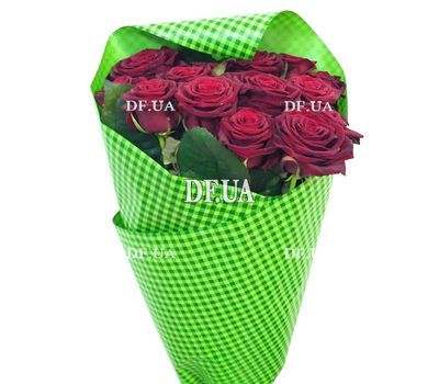 Bouquet of 15 red roses in craft - view 5