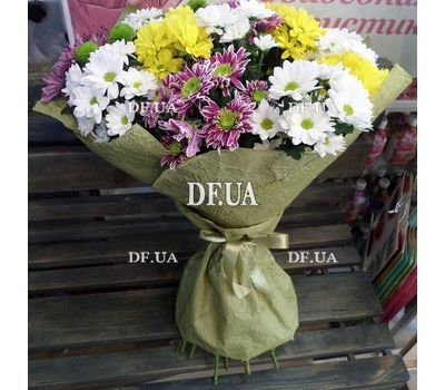 Bouquet of 15 chrysanthemums - view 1