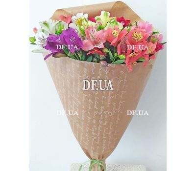 Bouquet of alstromeries - view 2