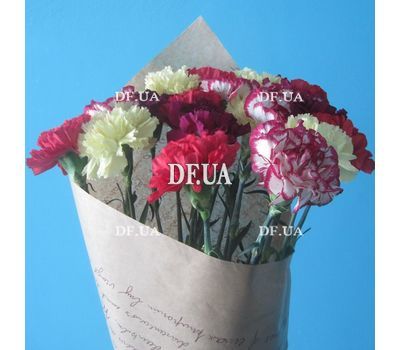 Bouquet with colorful carnations - view 2