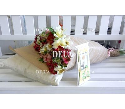 Alstroemeria flowers in bouquet - view 3