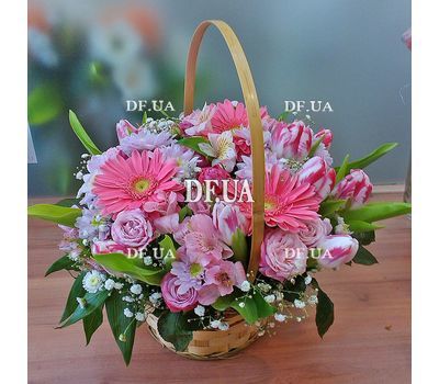 Basket of flowers for the newlyweds - view 1