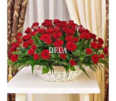 Basket of 101 roses - view 1
