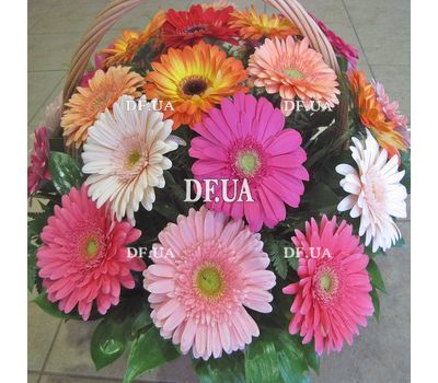 Корзина из 21 герберы - вид 2