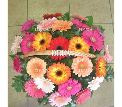 Basket with gerberas - view 1