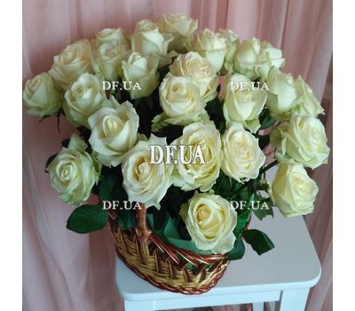 White roses in the basket - view 3