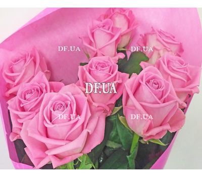 Small bouquet of 9 pink roses - view 4