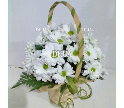 Basket with chrysanthemums - view 3