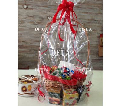 Gift basket with sweets and tea - view 1