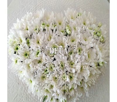Heart of flowers chrysanthemums - view 2