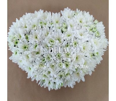 Heart of flowers chrysanthemums - view 3