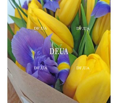 Bouquet of irises and tulips - view 7