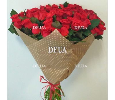 Bouquet of 55 red roses - view 3
