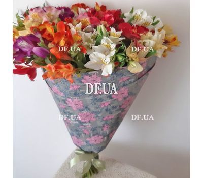 Bouquet of different color alstromeries - view 4