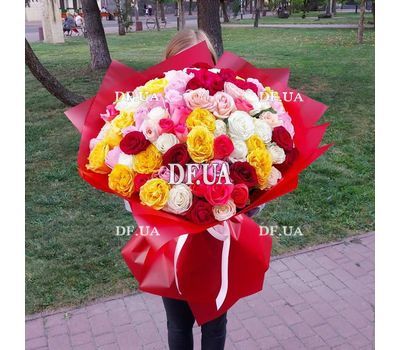 101 multi-colored rose bouquet - view 5