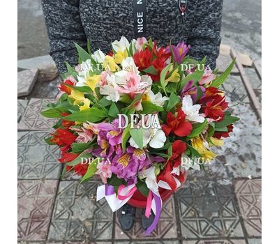 Alstromeria in a hat box 3