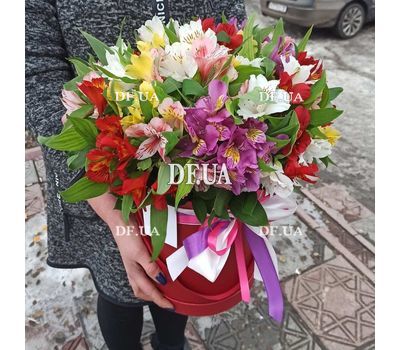 Alstromeria in a hat box 4