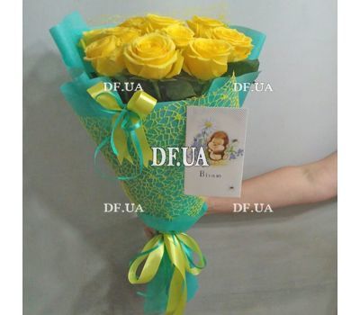 Bouquet of 11 yellow roses - view 6