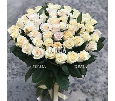 Bouquet of 55 cream roses for a jubilee 1