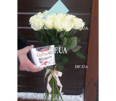 Букет із 15 білих троянд - вид 9