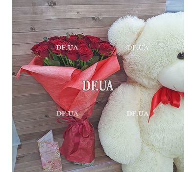 Bouquet of 25 red roses 6