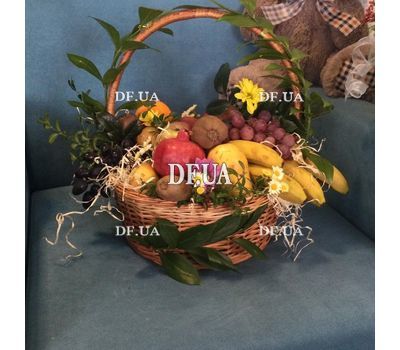 Корзина с цветами и фруктами - вид 14