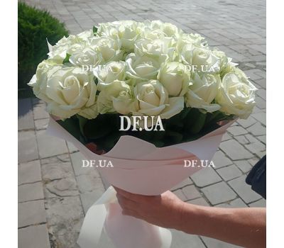 Great bouquet of 35 white roses 4
