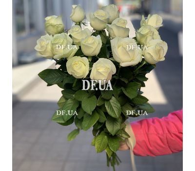 Букет із 15 білих троянд - вид 10