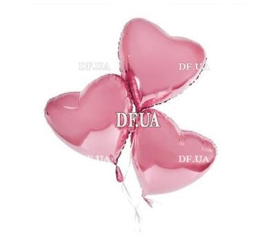 3 pink hearts