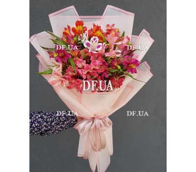 Bouquet of pink flowers alstroemerias 7