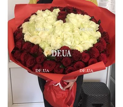 Букет роз в виде сердца - вид 2