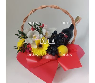 Fruit basket with flowers 1