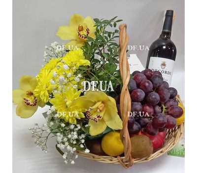Fruit basket with flowers 2