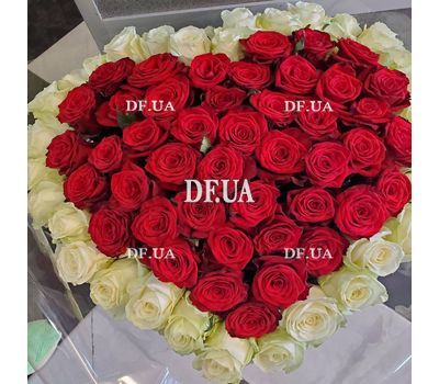Bouquet of roses with a heart 1