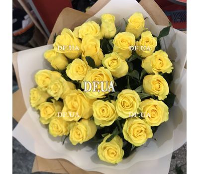 Bouquet with 25 yellow roses 3