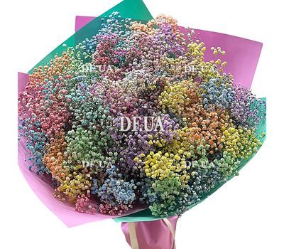 Bouquet of 51 rainbow gypsophila